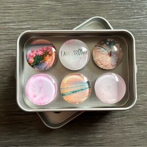 Handmade Decorative Glass Magnets Set